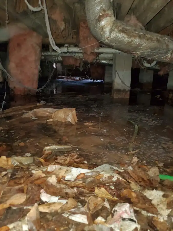 Crawl space flood assessment for Commercial Water Damage Restoration in Alondra Park